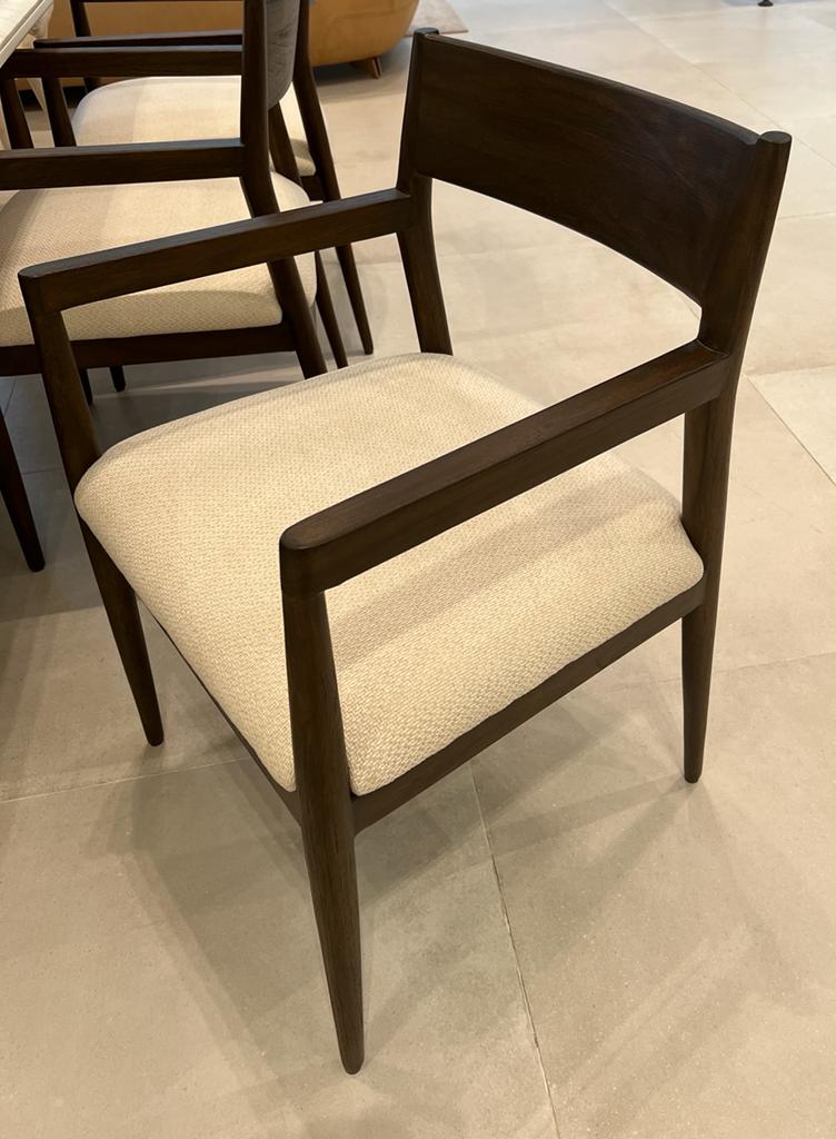 LIZ T4-DC LIZZY DINNING CHAIR WHITE TEAK BRUSHED OUTDOOR