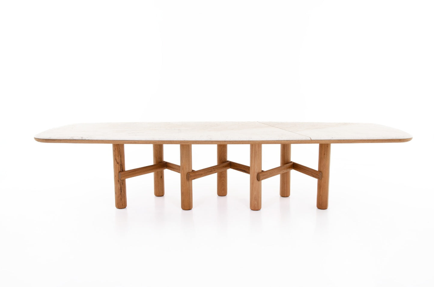 HASTE DINING TABLE / FREIJO CALACATA MARBLE TOP 3500X1300X750