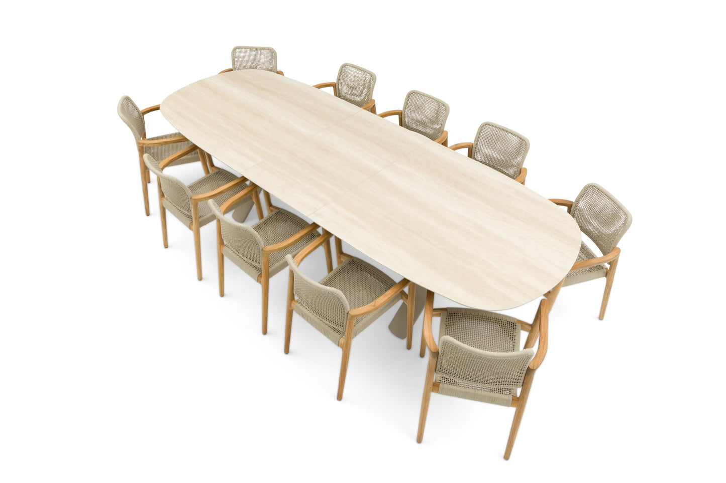 ALBASTRO ORGANIC - ALUMINIUM FRAME WITH CERMIC TABLE TOP