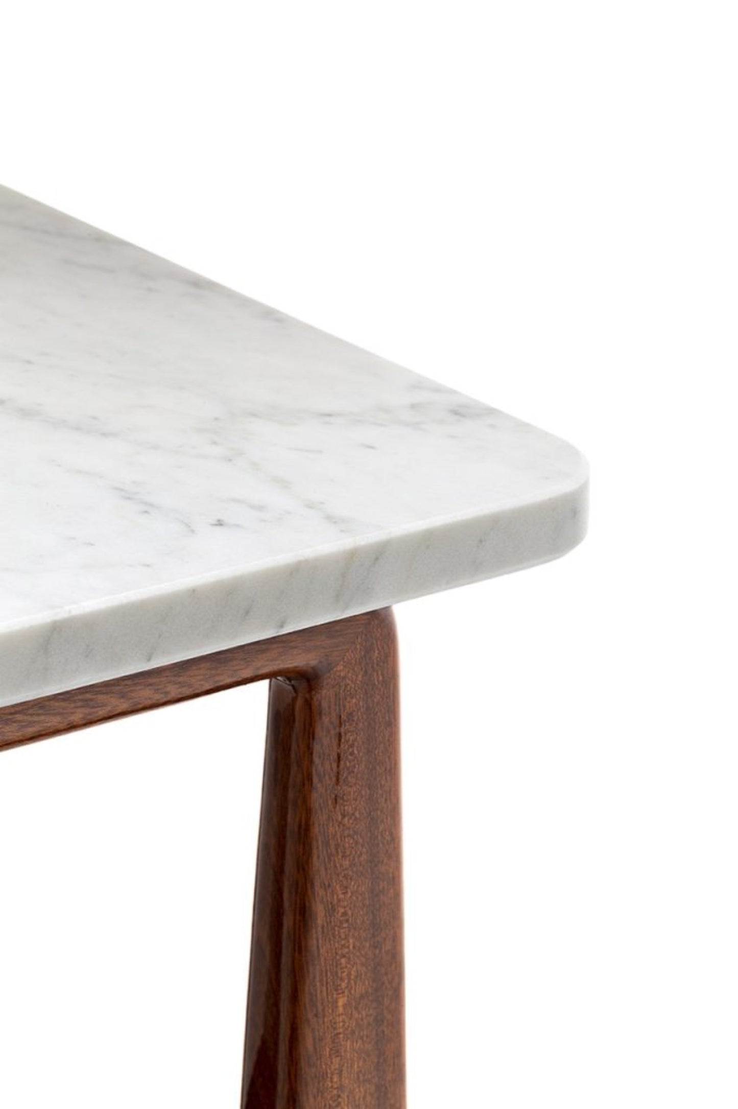 Side Table High Lucido Mediterraneo Mahogany Carrara