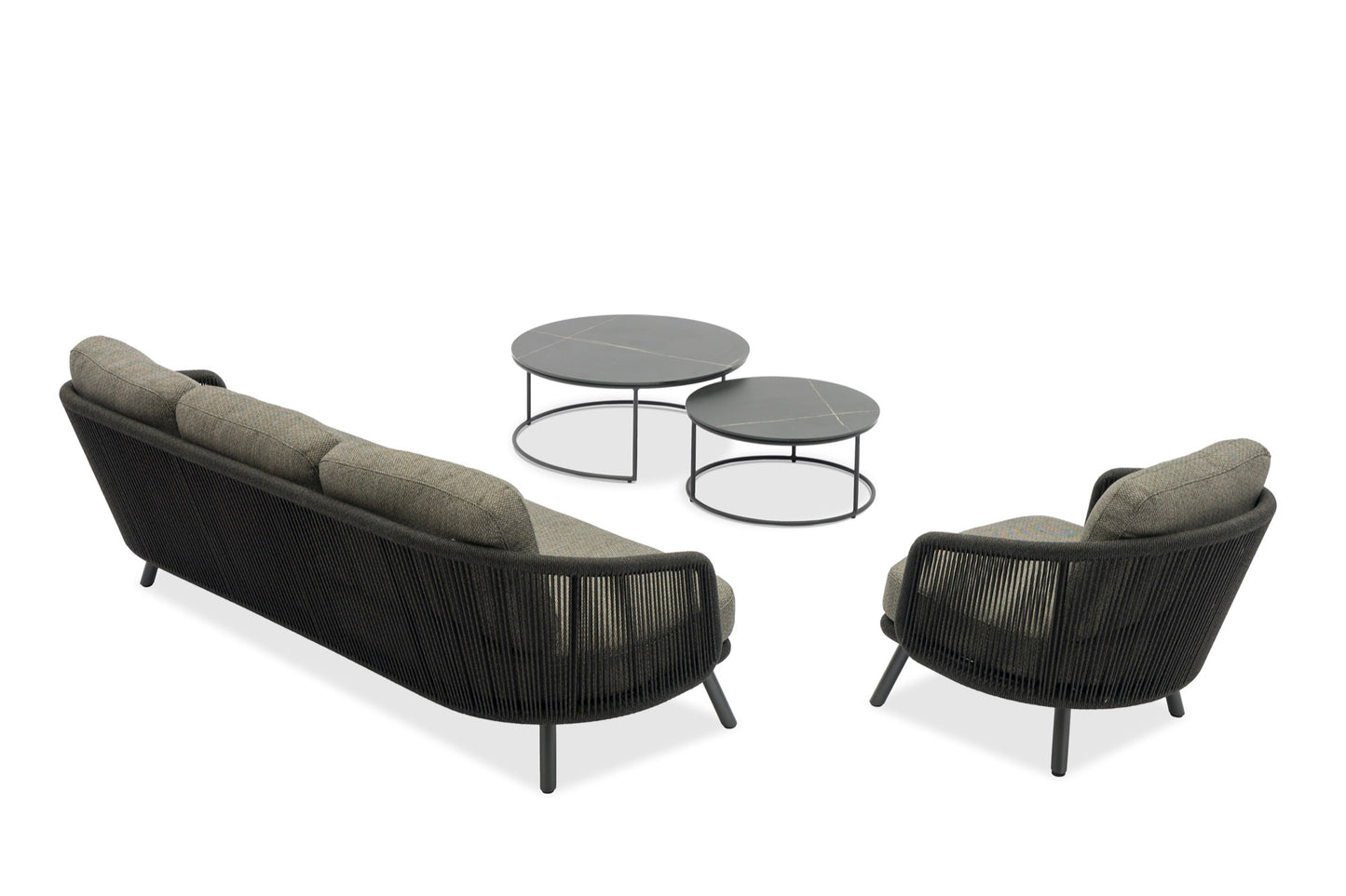 HARBOUR COFFE TABLE DARK BROWN ALUMINIUM