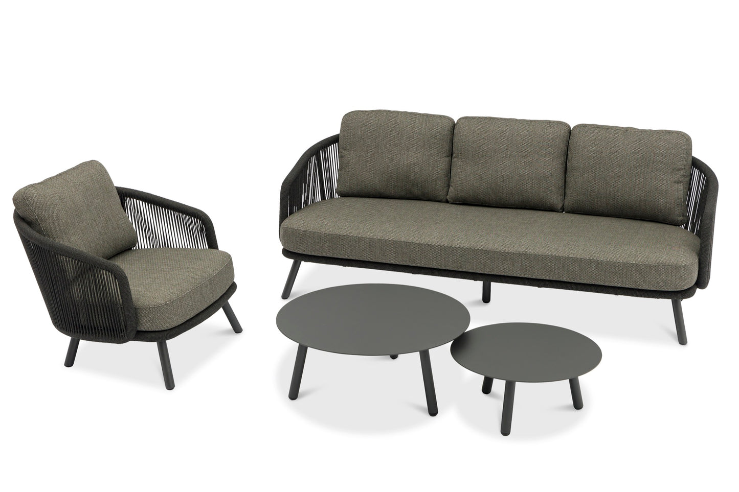 HARBOUR COFFE TABLE DARK BROWN ALUMINIUM
