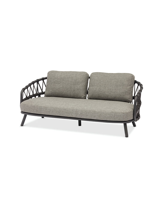 HARBOUR NEO 2 SEATER DARK BROWN ALUMINIUM