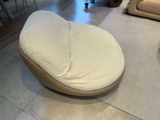 SOFA B201-010 BLA 4149 BROWN LEATHER VISTA 102 CREMA FABRIC SIZE 1.34 X1.33 X 0.75