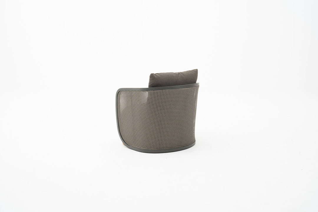 TORINO LOUNGE CHAIR ALUMINIUM TEAK CHARCOL NAT