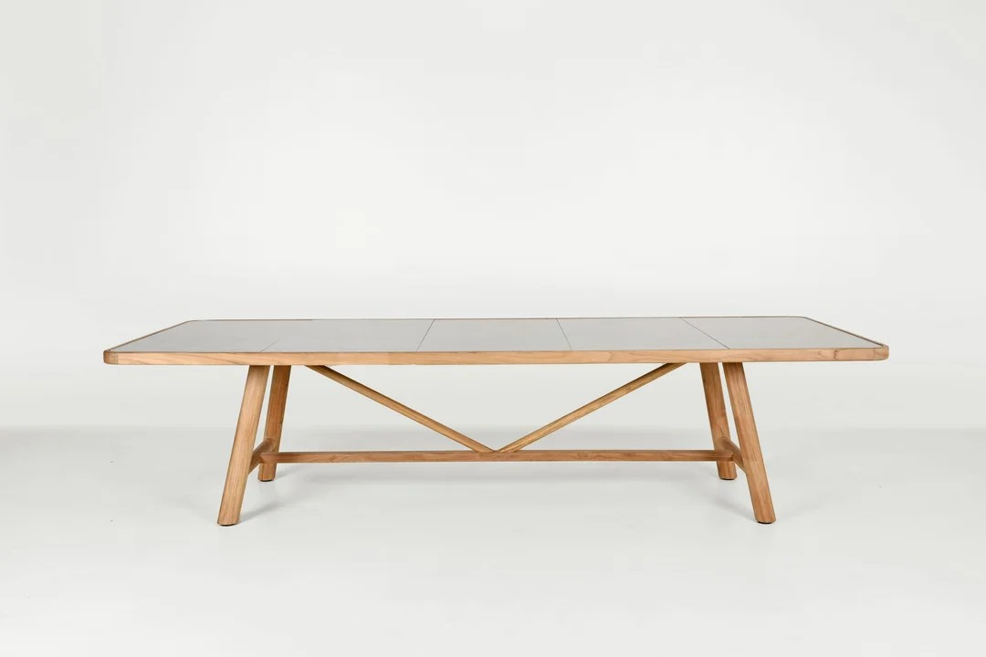 THE KANSAS 300 DINING TABLE TEAK CERAMIC