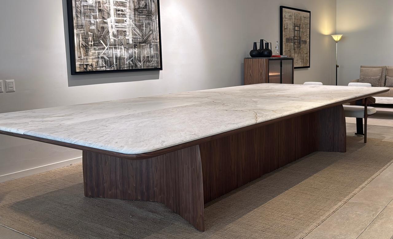 MESA JANTAR 16032 CK NOGUEIRA MARMORE CALACATA 4.20 X 2.06 X 0.75