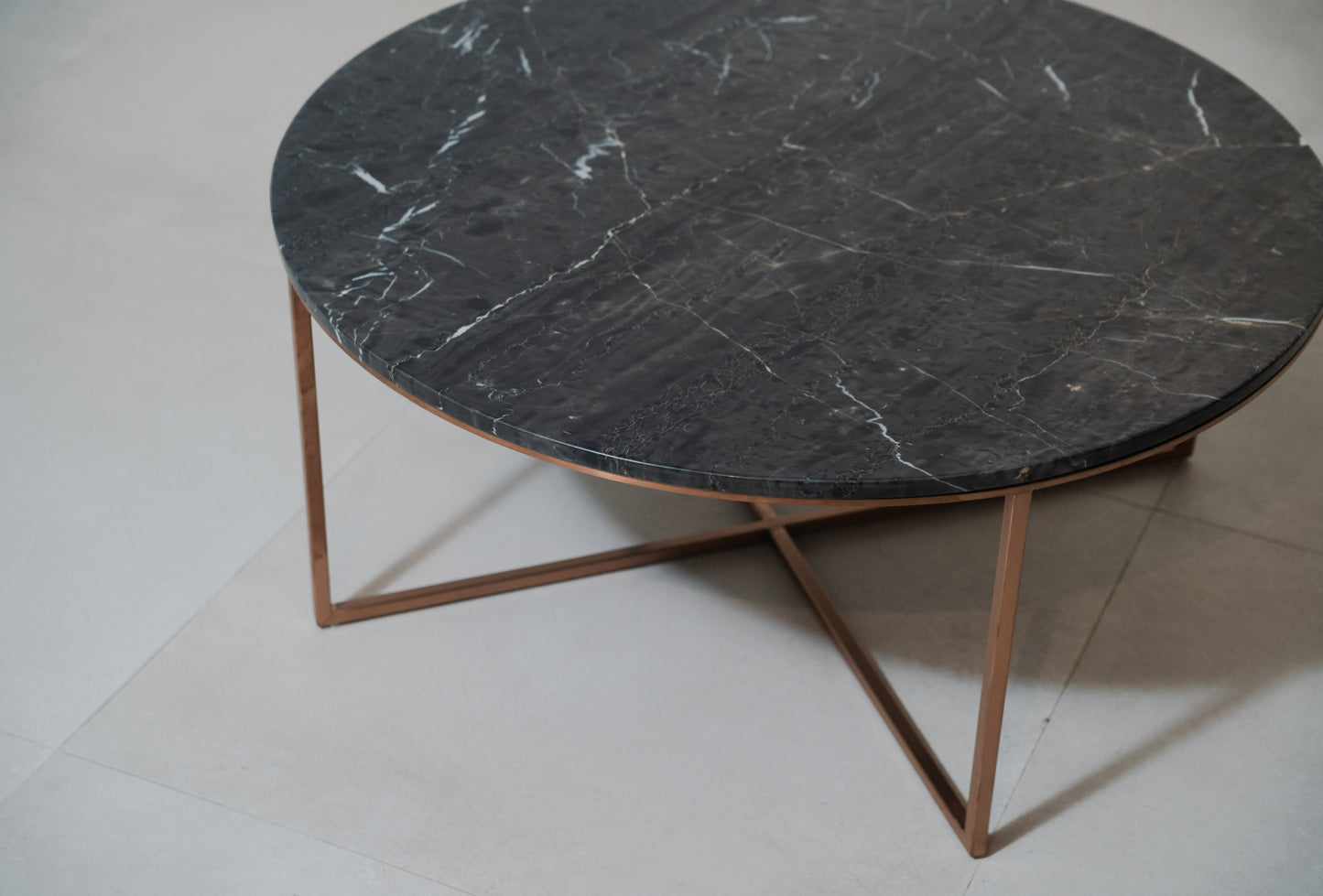 Black Marble/Gold Center Table - Sale