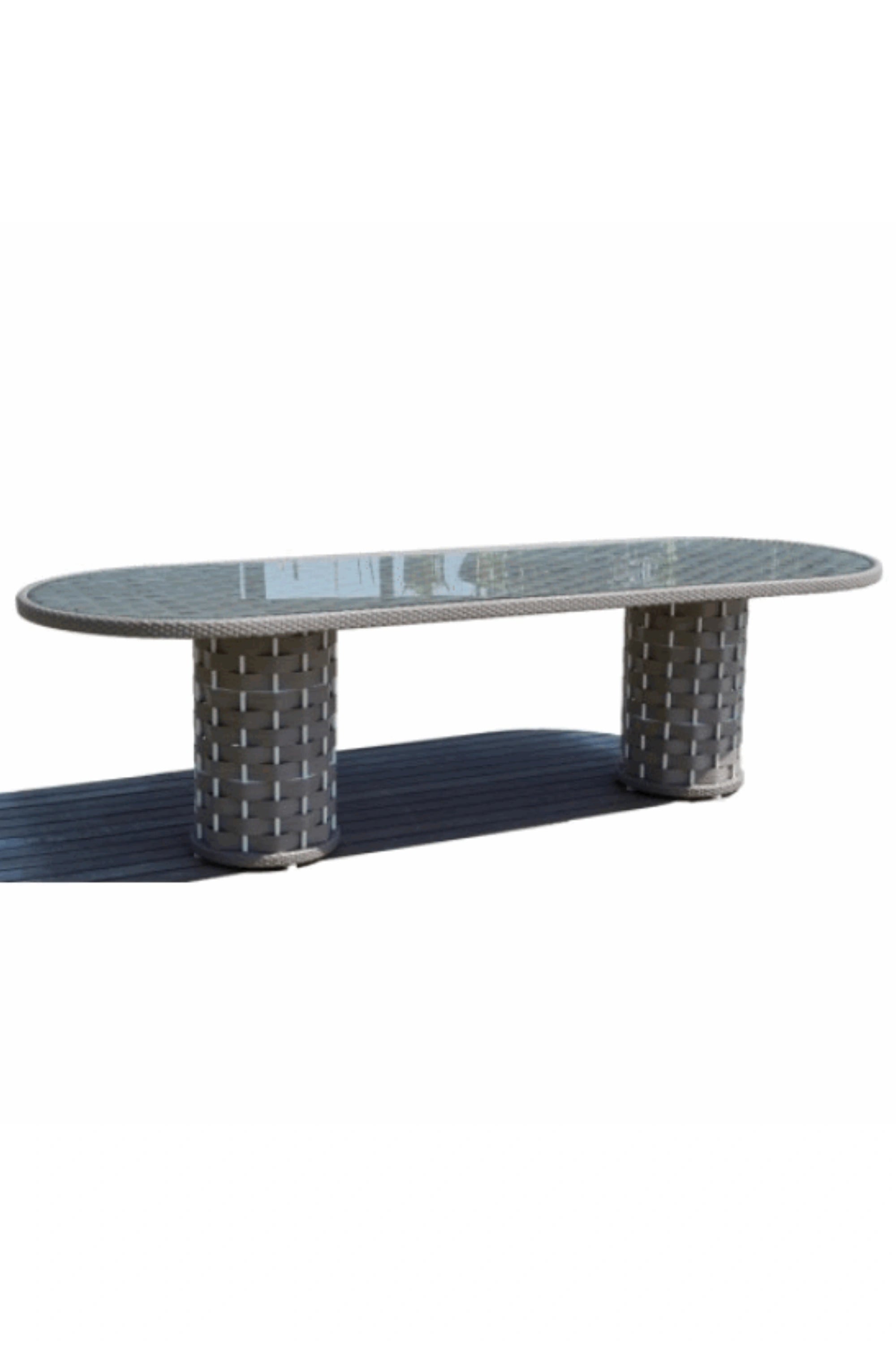 Strips Oval Dining Table W/Glass - Sale – ASR Design